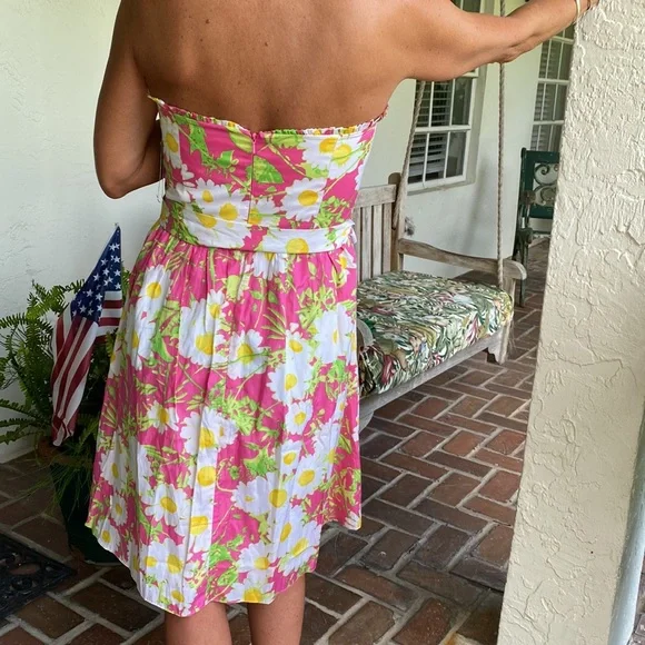 Lilly Pulitzer Strapless dress-size-10 - Picture 5 of 8